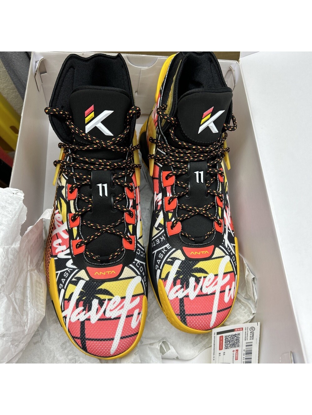 ANTA KT5 Low “Have Fun In LA” Klay Thompson Basketball Shoes FlashFoam Sz 15 NEW